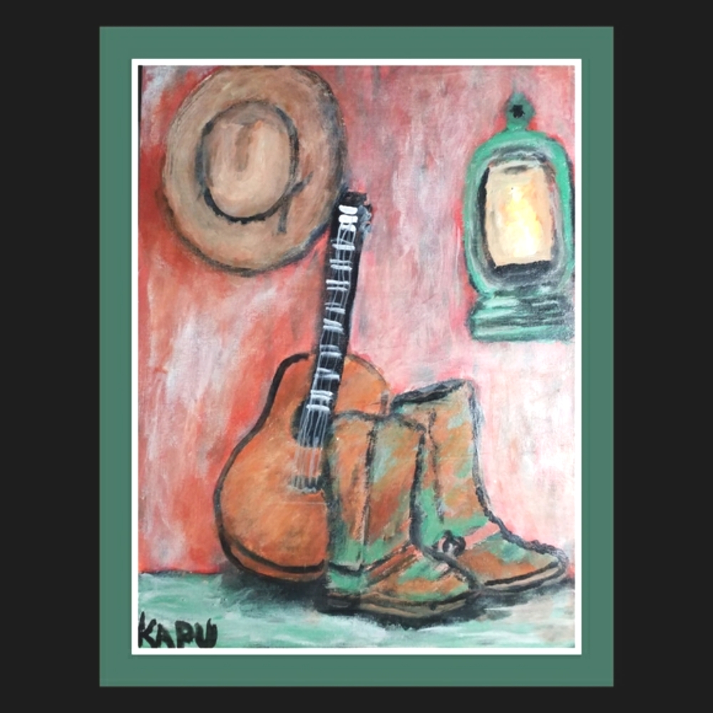 "The Days Over" Acrylic Painting cowboy western